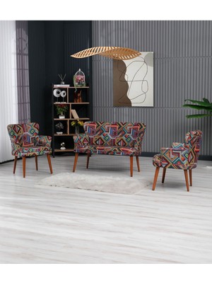 Venqm Milano Çay Seti Koltuk Takımı Cafe, Ofis, Balkon, Yazlık, Teras, Bahçe Koltuğu Berjer