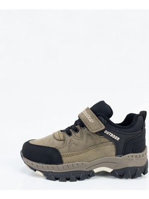 New Hunter Çocuk Erkek Vizon Su Geçirmez Içi Sıcak Astarlı Üşütmez Bantlı Outdoor Ayakkabı