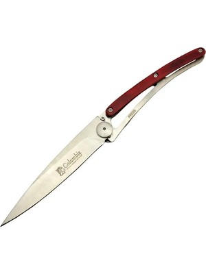 Eco Lounge Columbia Ext 2990D Deejo Kırmızı Kamp Çakı 22,5cm- Manuel, Kemerlikli, Ultra Hafif