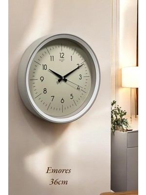 PremiumPort 36 cm Dekoratif Cam Duvar Saati, Sessiz Mekanizma, Şık ve Modern Tasarım
