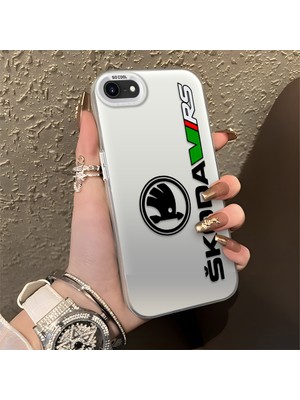 HONTINGA iPhone 8 ile Uyumlu Kılıfı Silikon Kenar Sert Arka Basitlik Anti Düşme Amg Desen Telefon Kılıfı K1-0609