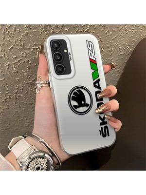 HONTINGA Samsung Galaxy S23 Fe ile Uyumlu Kılıfı Silikon Kenar Sert Arka Basitlik Anti Düşme Amg Desen Telefon Kılıfı K1-0609