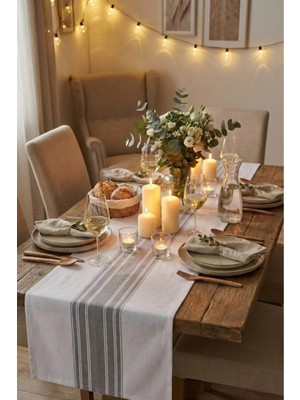 Arma House Beyaz Lazer Kesim Modern Runner 40*140 cm