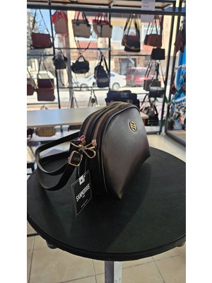 Sanmorris Kahverengi Bayan Omuz Çantası