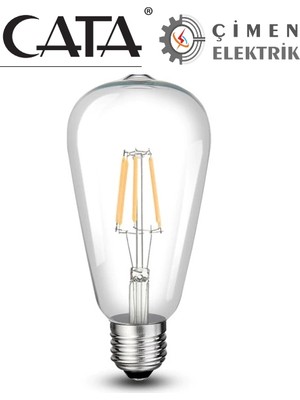 Eco Lounge Cata Ct 4353 8W Rustik LED Ampul 6400K Beyaz Işık E27 Duy