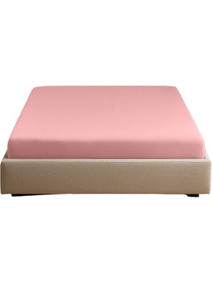Sabia Soft Touch %100 Pamuk– 80X200 +30 cm Yüksekliğe Kadar Uygun Tek Kişilik Lastikli Çarşaf Pudra