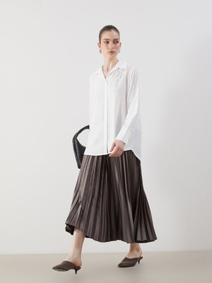 Lc Waikiki Yeni Sezon Beli Lastikli Şifon Kadın Pileli Etek