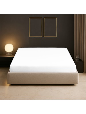 Sabia %100 Pamuk 62 Tel – 80X180 +30 cm Yüksekliğe Kadar Uygun Tek Kişilik Lastikli Çarşaf Beyaz