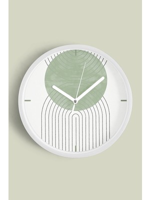 PremiumPort Modern 30CM Duvar Saati, Cam Kapaklı Beyaz Kasa, Sessiz Mekanizma