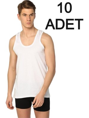 Tutku Erkek Beyaz 10'lu Paket Ribana Klasik Atlet-Beyaz-2xl