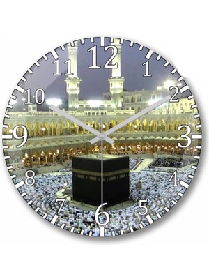 PremiumPort Kabe Temalı Sessiz Duvar Saati, Gerçek Cam, Şık ve Modern Tasarım