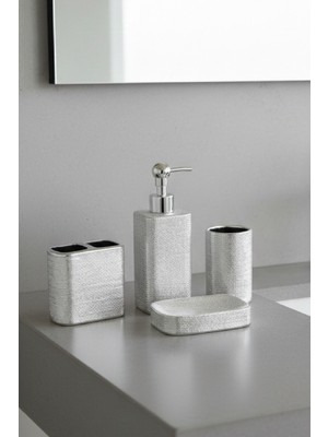 Renkliürün Silver Sabunluk Banyo Seti