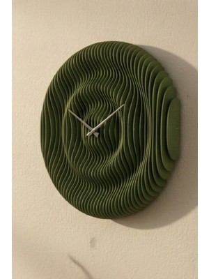 PremiumPort Modern 3D Katmanlı Ahşap Duvar Saati, El Yapımı Dekorasyon Parçası