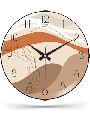 PremiumPort Modern Sessiz Mekanizmalı Şık Dekoratif Bombe Cam Duvar Saati 36CM