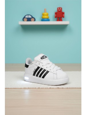 Oksit Supers Kaymaz Tabanlı Unisex Işıklı Çocuk Spor Ayakkabı