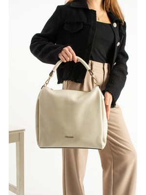 Piel Lino Pıel Lıno Kadın Hakiki Deri Omuz ve Çapraz Çanta PL029-D Bej