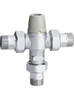 Caleffi 521304 - DN15 Ayarlanabilir Haşlanma Önleyicili Termostatik Karışım Vanası