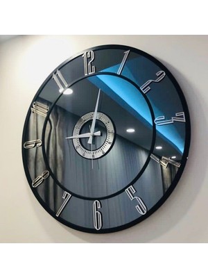 PremiumPort 40 cm Aynalı Dekoratif Duvar Saati, Şık ve Modern Tasarım