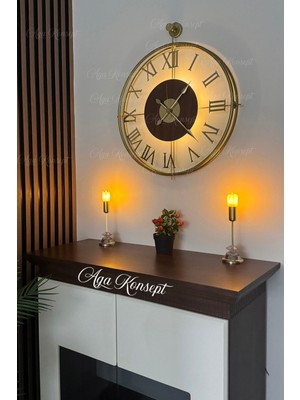 PremiumPort Modern Metal Duvar Saati, 50X60 Cm, Şık ve Şık Dekoratif Tasarım