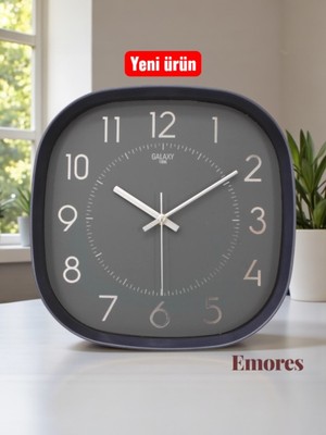 PremiumPort 30 cm Gerçek Cam Sessiz Mekanizma Duvar Saati Şık Tasarım