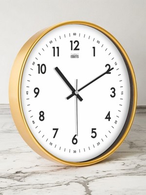 PremiumPort 30 cm Gerçek Cam Sessiz Mekanizma Duvar Saati, Şık ve Modern Tasarım