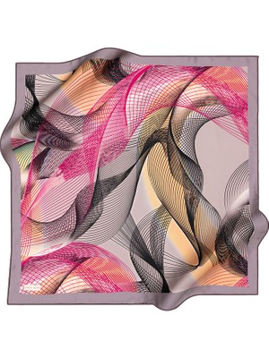 Pierre Cardin Fırça Desenli Ipek Krep Saten Eşarp