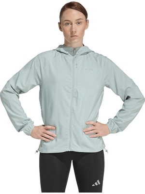 Adidas KA0255 Run Ess Jkt W Mavi Normal Düz Kadın Zip Ceket