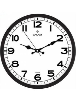 PremiumPort Şık Siyah Renk 30 cm Duvar Saati, Modern ve Zarif Tasarım