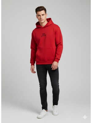 Tarz Kırmızı Kapüşonlu Sweet