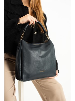 Piel Lino Pıel Lıno Kadın Hakiki Deri Omuz ve Çapraz Çanta PL029-D Lacivert