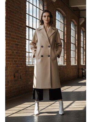 Luniva Kadın Kaşe Kaban-Atelier Collection Kışlık Şık Kesim