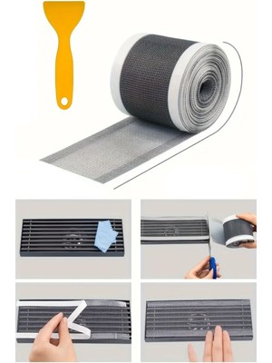 Gampus Portatif Tasarım Kesilebilir Gider Süzgeci ve Sineklik Tamir Kiti 12 cm * 4 Metre