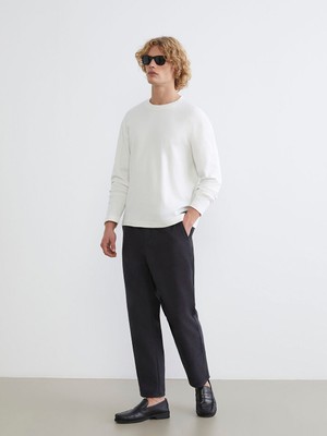 Lcw Ekru Bisiklet Yaka Erkek Sweatshirt