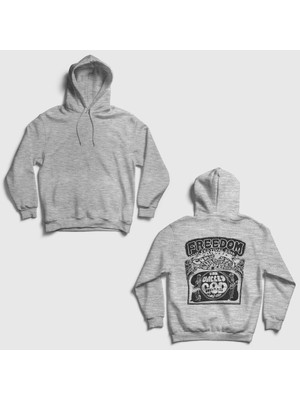 Presmono Unisex Gri Simon Henriksson Sırt Baskılı Kapüşonlu Sweatshirt