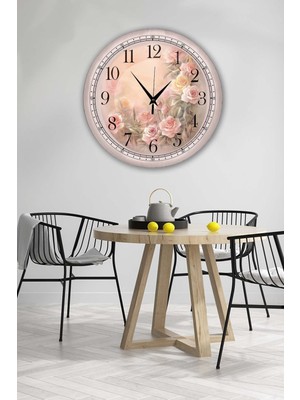 PremiumPort Retro Tarzda Şık Duvar Saati, 35X35 Cm, Ev ve Ofis Dekoru Için Ideal