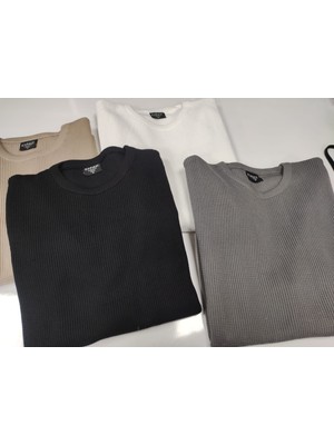 Sofun Regular Fit Yuvarlak Yakajarkalı Erkek  Kazak