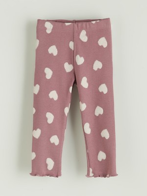 Lc Waikiki Yeni Sezon Beli Lastikli Baskılı Kız Çocuk Tayt