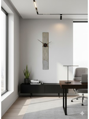 PremiumPort Modern Dikdörtgen Duvar Saati, Şık ve Zarif Tasarım