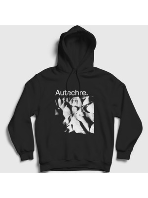 Presmono Unisex Siyah Amber Autechre Kapüşonlu Sweatshirt