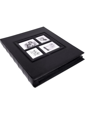 Angelphoto  500'LÜK Deri Siyah Fotoğraf Albümü - 10X15CM