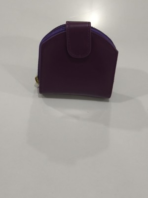 Piramit Bayan Çıtçıtlı Cüzdan Mürdüm