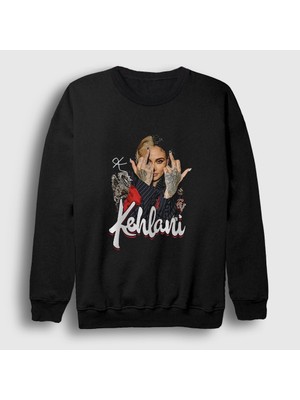 Presmono Unisex Siyah Finger Kehlani Sweatshirt
