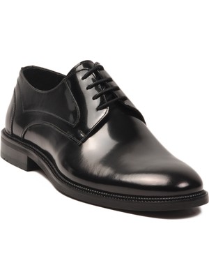 Ayakmod 106 Siyah Rugan Hakiki Deri Erkek Klasik Ayakkabı