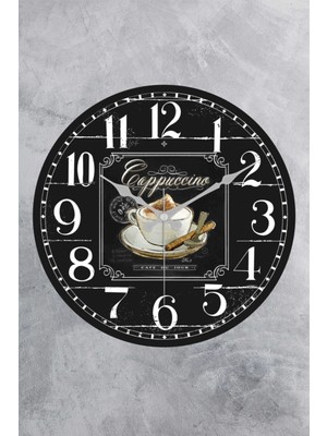 PremiumPort Şık Cam Bombeli Mutfak Duvar Saati, 25 Cm, Dekoratif ve Modern Tasarım