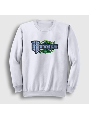 Presmono Unisex Beyaz Logo Hytale Sweatshirt
