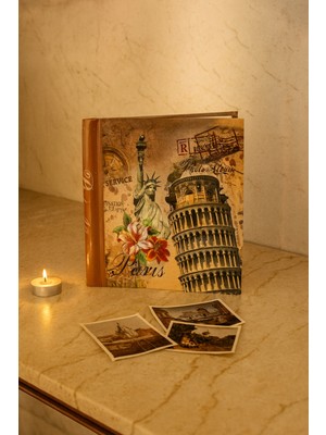 Angelphoto  20 Yaprak Manyetik Fotoğraf Albümü Yapışkanlı Albüm 24X29 cm