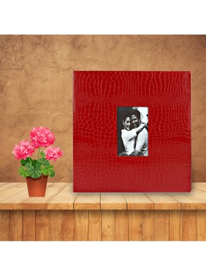 Angelphoto  500LÜK Kırmızı Deri Fotoğraf Albümü (10X15CM)
