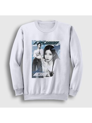 Presmono Unisex Beyaz Fashion Asa Babymonster Sweatshirt