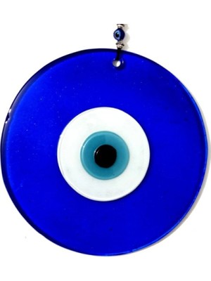 Mavi Renk 16 Santimetre El Yapımı Nazar Boncuğu Duvar Süsü