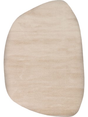 Akbel Halı Zen Amorf03 Bej- Zen Koleksiyon Özel Şekilli Kesim Toz Vermez Yumuşak Tuşeli Zarif Makine Halı